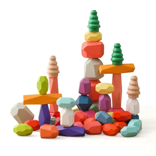 Montessori Wooden Stacking & Balancing Stones
